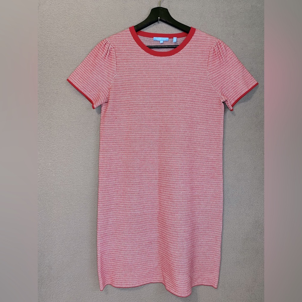 Draper James Textured Shift Sweater Mini Dress Women’s Size Medium Lipstick Red